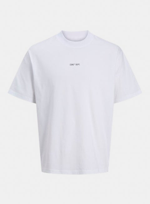 JACK & JONES Mens Concrete Text Back Tee Crew Neck