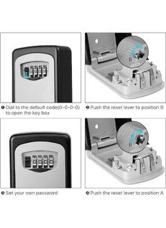 Tactix Durable Solid Cast Iron 4-Digit Code Access Key Safe Box Grey and Black 88 x 122 x 40 mm 321310  - Image 5