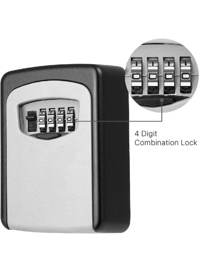 تاكتيكس 321310 خزنة أمان من الحديد الزهر المتين الصلب بمفتاح وصول مكون من 4 أرقام رمادي وأسود مقاس 88 × 122 × 40 ملم - Image 2