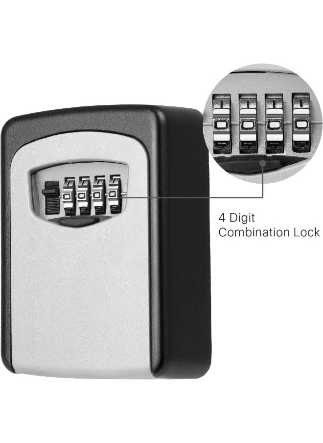 Tactix - Durable Solid Cast Iron 4-Digit Code Access Key Safe Box Grey and Black 88 x 122 x 40 mm 321310 - Image 1