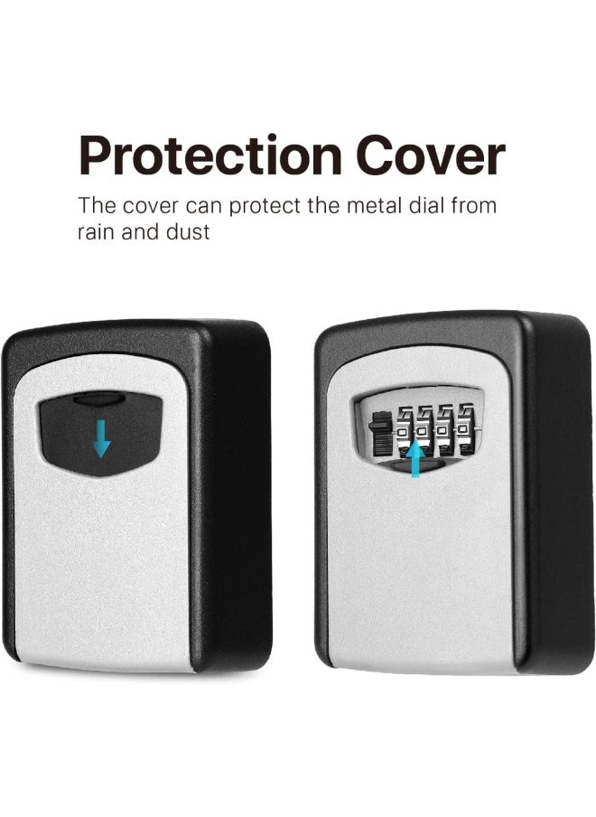 Tactix - Durable Solid Cast Iron 4-Digit Code Access Key Safe Box Grey and Black 88 x 122 x 40 mm 321310 - Image 1