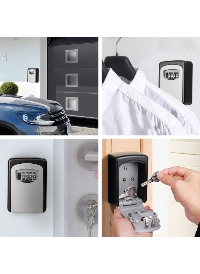 Tactix - Durable Solid Cast Iron 4-Digit Code Access Key Safe Box Grey and Black 88 x 122 x 40 mm 321310 - Image 1