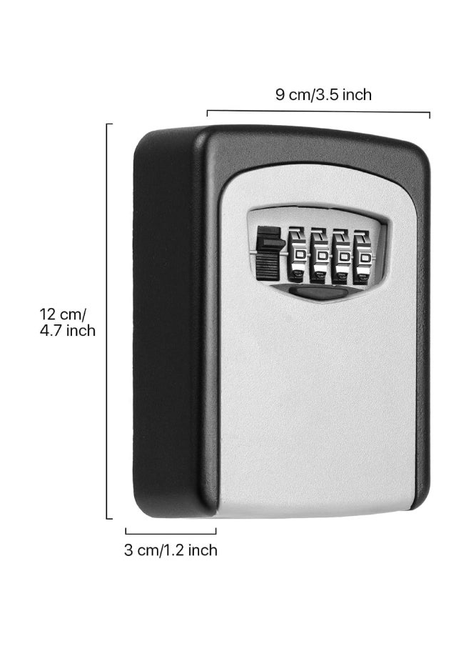 Tactix - Durable Solid Cast Iron 4-Digit Code Access Key Safe Box Grey and Black 88 x 122 x 40 mm 321310 - Image 1
