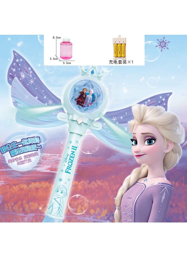 Generic - Online celebrity Princess magic stick bubble machine fairy handheld luminous music leak-proof bubble stick girl toy automatic - Image 1