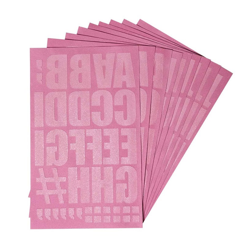 Magfok Iron on Transfer 2 Inch Pink Flock Letter, 9 Sheet (More Color Options) - Image 4
