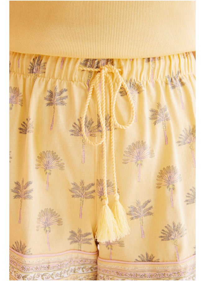 women'secret - Short pajamas with wide yellow straps - Image 1