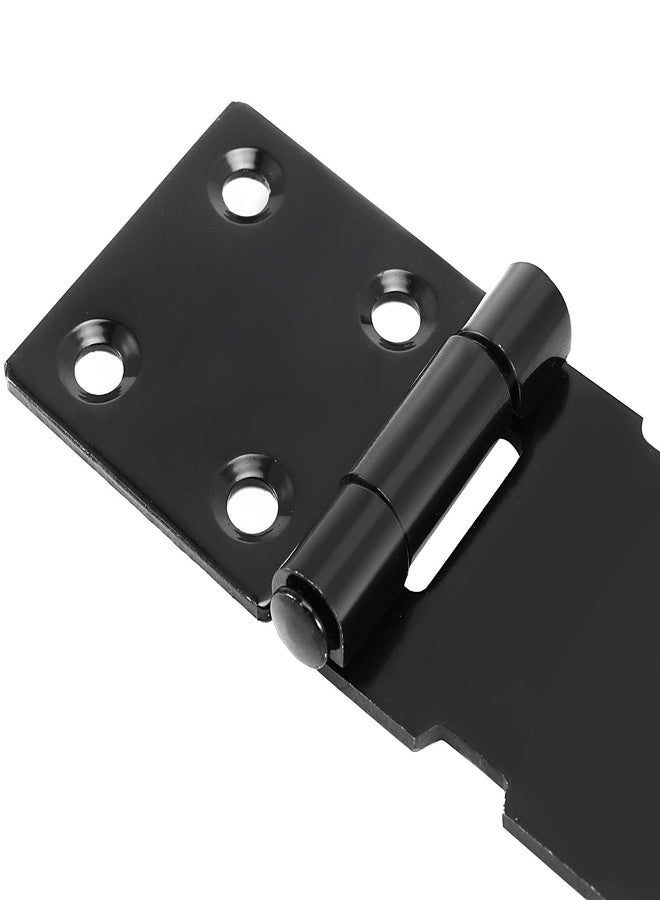 JOIKIT 8 Pack 4 Inch Black Stainless Steel Door Locks Hasp Latch, Padlock Hasp for Door Gate - Image 4