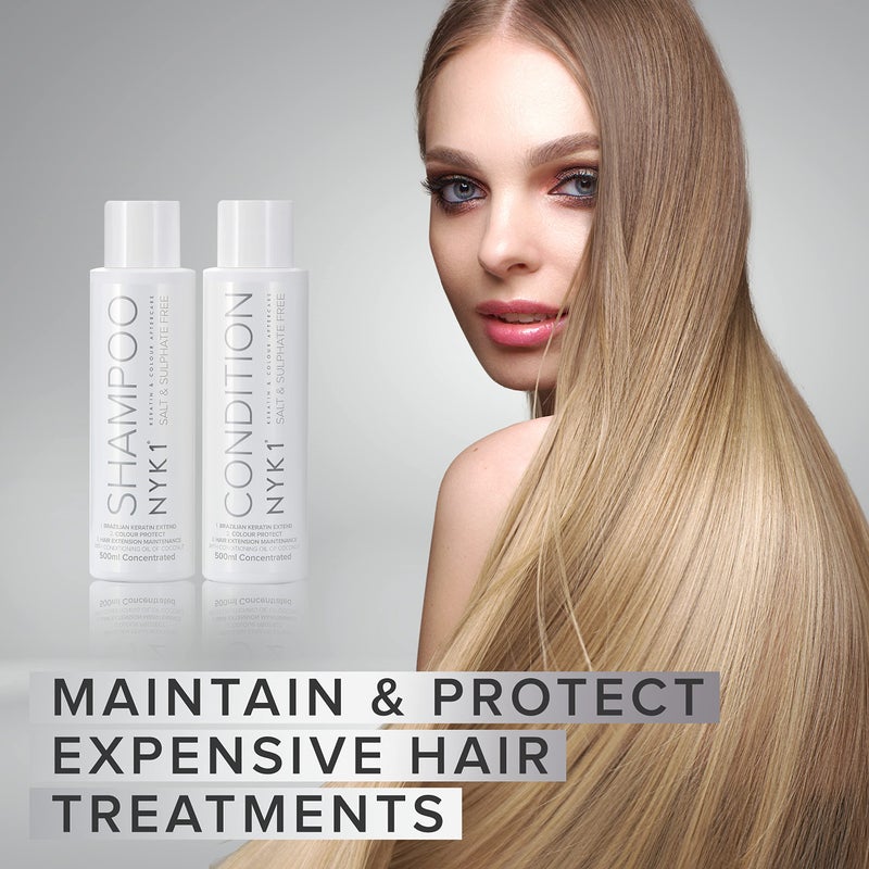 NYK1 SALT NYK1 Sulfate-Free Shampoo and Conditioner Set for Color-Treated Hair, Extensions and Keratin Treatments (2 x 16.9 Fl Oz) - Image 2