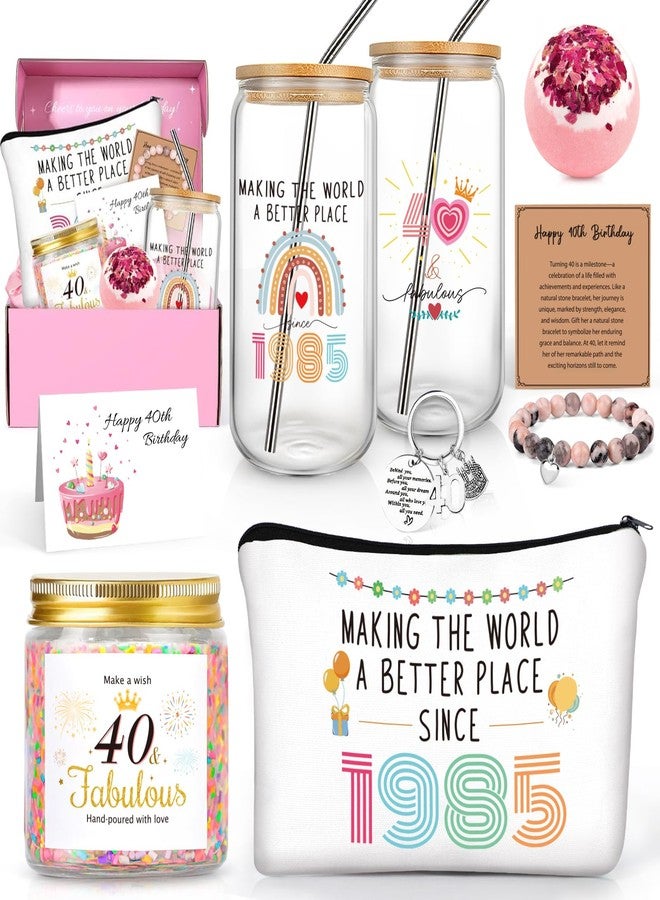 Frerdui 40th Birthday Gifts for Women Her, 1985 Birthday Gift, 40 Year Old Gift for Women, Cool Gifts for Woman 40s, 40th Decorations for Her, 40 Bday Gifts Idea - Image 1