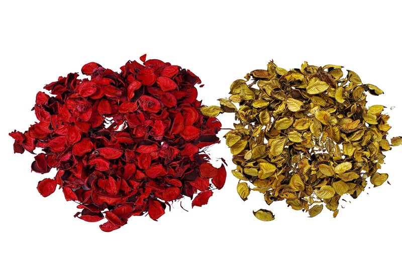 Pure Source India Unscented Dried Flowers Leaves Potpourri, 1 kg, Red & Yellow (500 Gm Each) - Image 5
