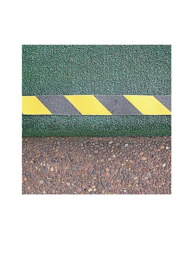 ويل ميد أشرطة شرائط انزلاق من ويلميد تزيد من الجر على سطح أملس تمنع الانزلاق بشكل فعال مصنوعة من المعادن الطبيعية في الداخل والخارج 1 بوصة × 60 قدم أصفر أسود - Image 3