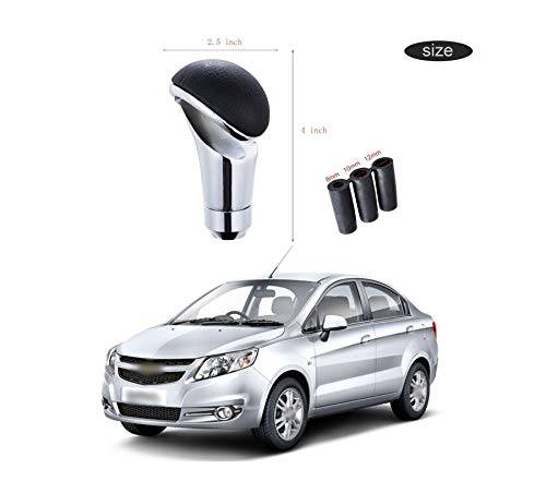 PRIKNIK Black Car Gear Shifter Lever Manual Modified Shifter Knob Handle Shift Lever Fit with 8mm 10mm 12mm Adapters Compatible with C-hevrolet S-ail - Image 2