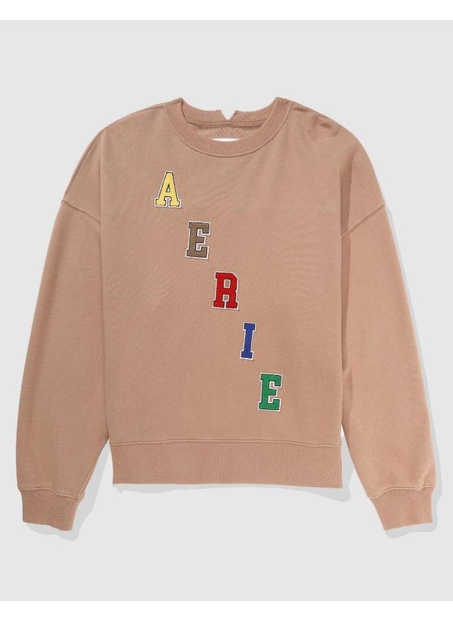 Aerie - Graphic Crew Neck Sweatshirt - Image 1