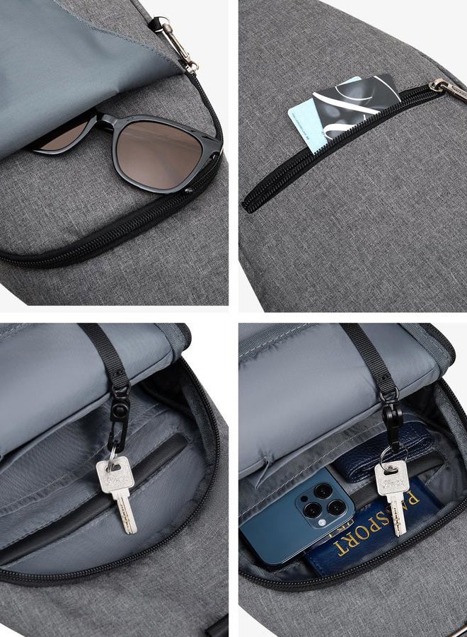 WATERFLY Small Crossbody Sling Backpack Anti Theft Backpack for Traveling Chest Shoulder Bag - Image 5