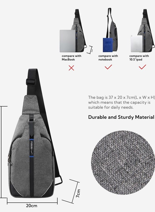 WATERFLY Small Crossbody Sling Backpack Anti Theft Backpack for Traveling Chest Shoulder Bag - Image 2