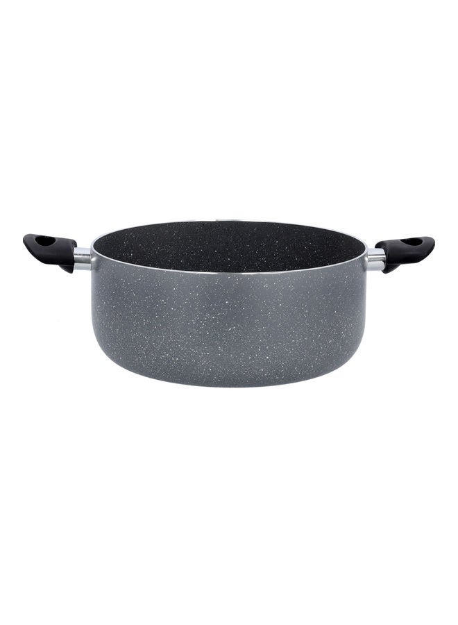 DELCASA Granite Coated Casserole With Glass Lid Multicolour 28x2.5x12cm - Image 2