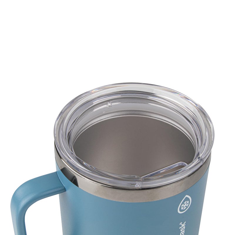 ThermoFlask Drinkware 12 oz Coffee Mug - Mug with Leakproof Push 'N Sip Lid & Handle - Insulated Coffee Cup - Durable, Stainless Steel Beverage Mug - Portable Mug for Coffee & Tea - Dusty Blue - Image 4
