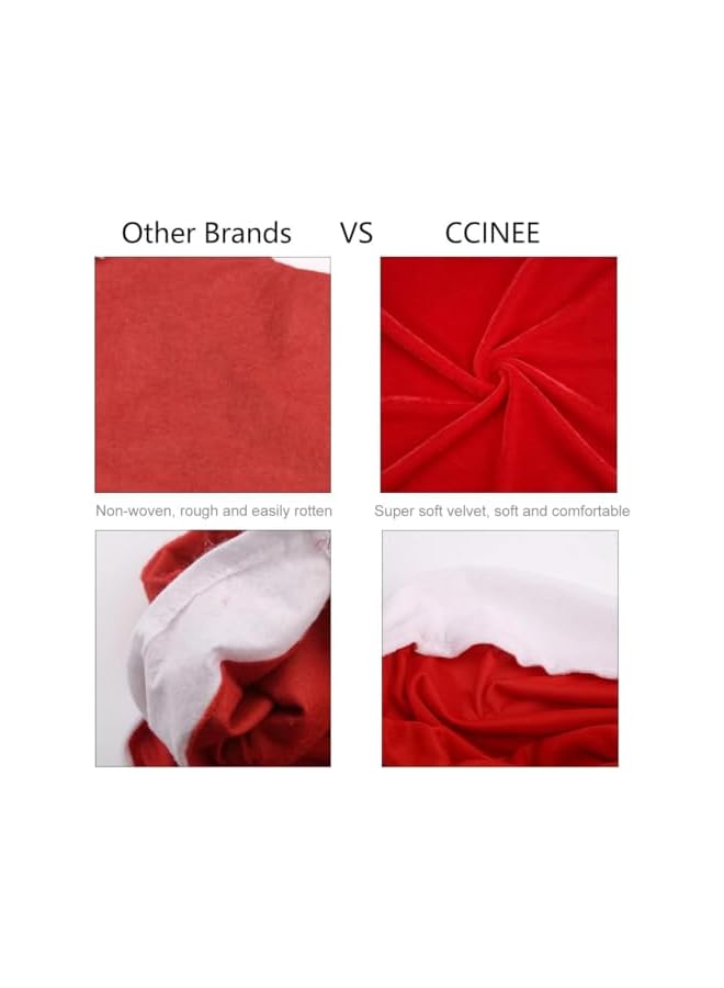 The Bros 4pc Red Hat Dining Chair Slipcovers,Christmas Chair Back Covers Kitchen Chair Covers for Christmas Holiday Festival Decoration - Image 3