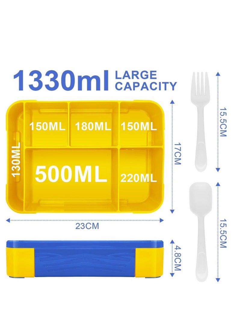 Large-capacity Bento Box - 1330ml Capacity, Easy to Carry, Suitable for Lunch and Snacks - Image 5