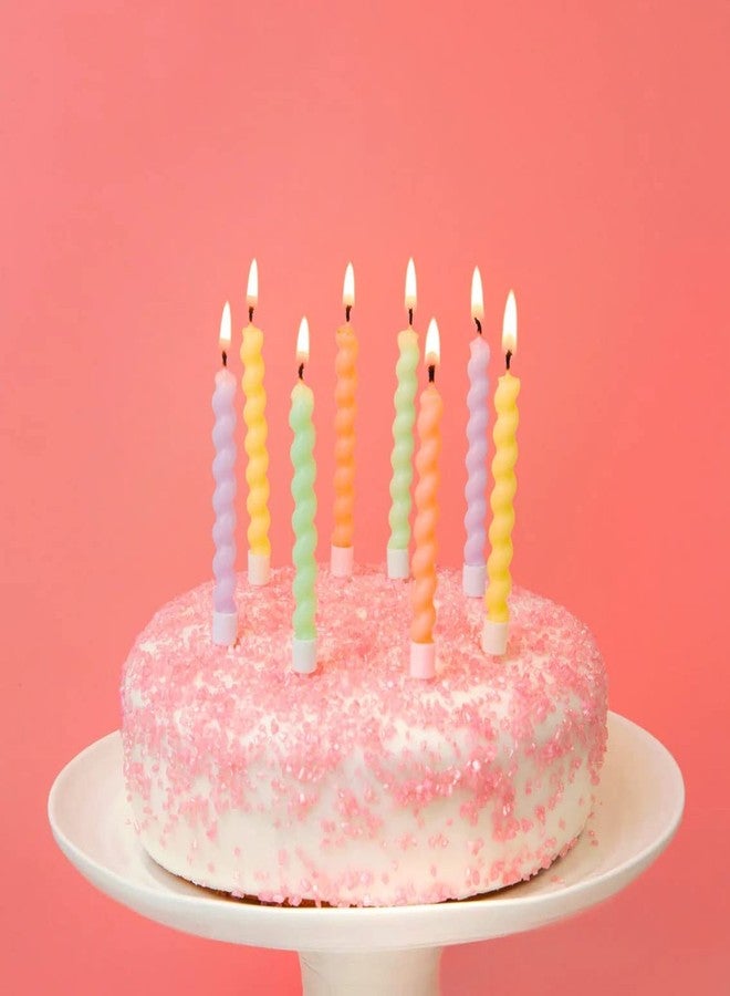 Talking Tables 8 x Pastel Birthday Candles - Colorful Cake Topper Decorations for Birthdays, Office Parties & Baby Showers - Celebrate with Style - 3 Inch Candles - Image 2