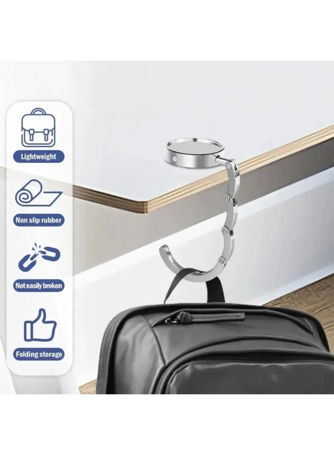 10 Pcs Foldable Glossy Handbag Purse Hanger Hook Set - Image 5