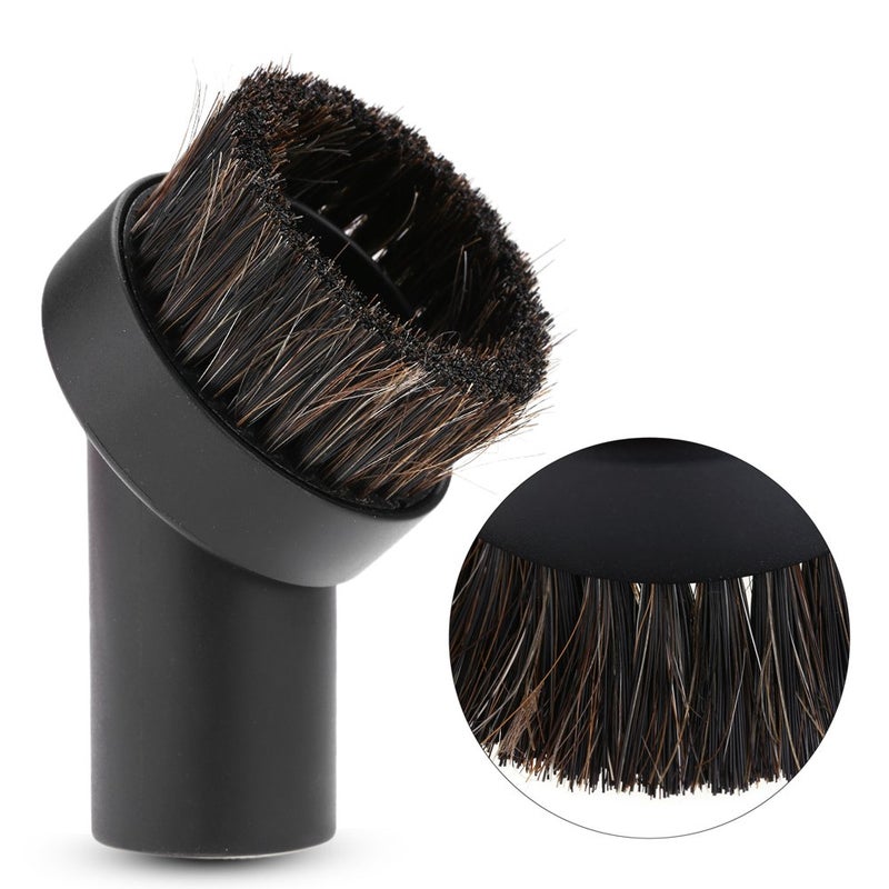 Delaman فرشاة غبار ديلامان 32 مم دائرية 125 ملحق صغير لمكنسة كهربائية ملحق لتنظيف الستائر والأماكن الصغيرة الصعبة شعيرات ناعمة