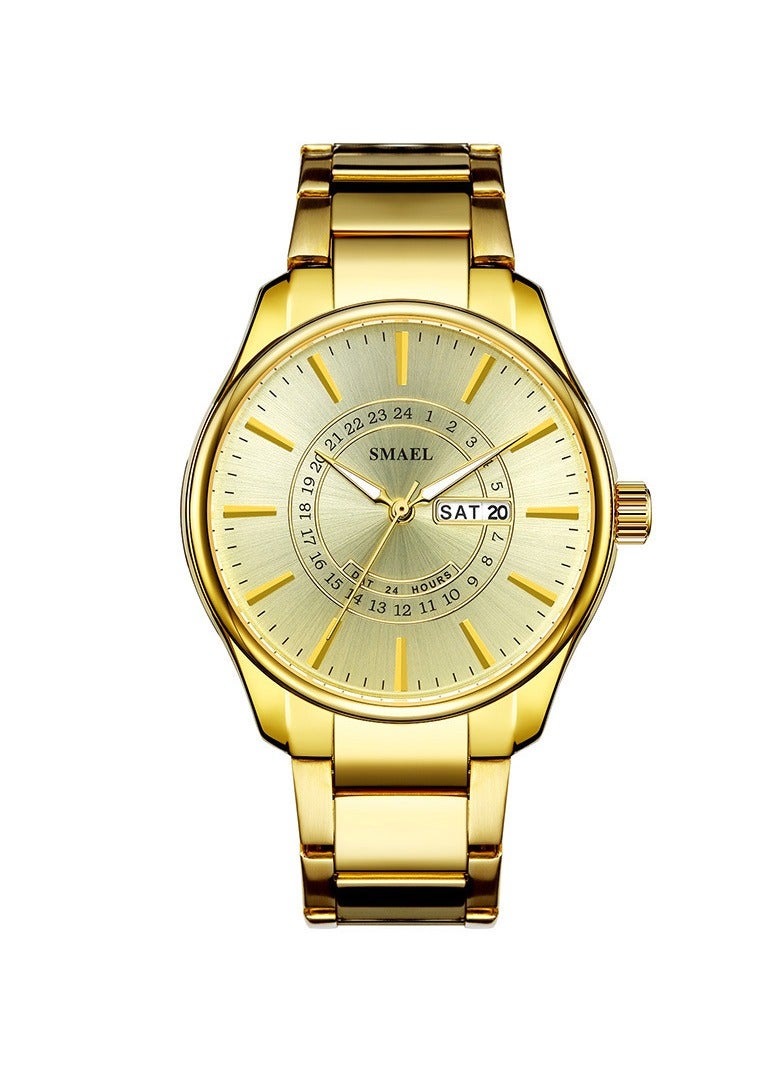 SMAEL Business Waterproof Calendar Quartz Watch