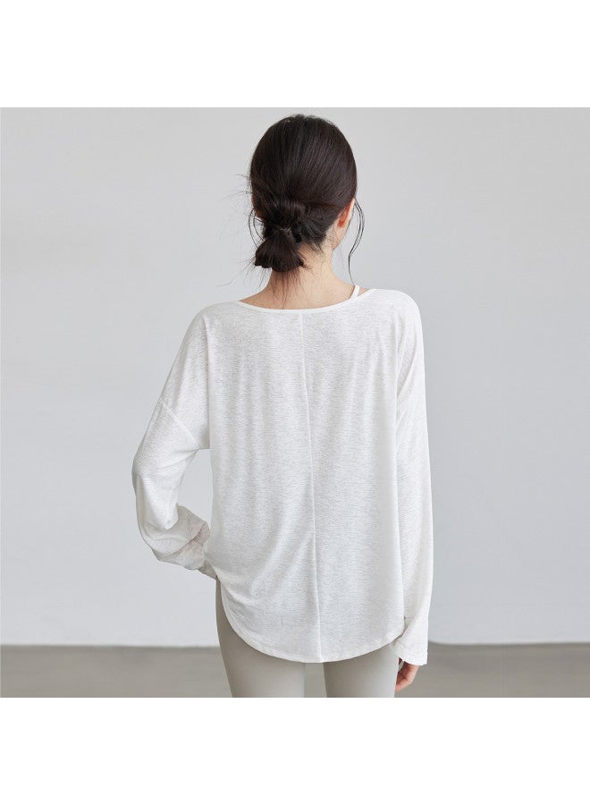 YouYou Women's Yoga Wear Long Sleeve Casual Loose Running Training Professional Plus Size Pilates Fitness T-shirt - Image 4