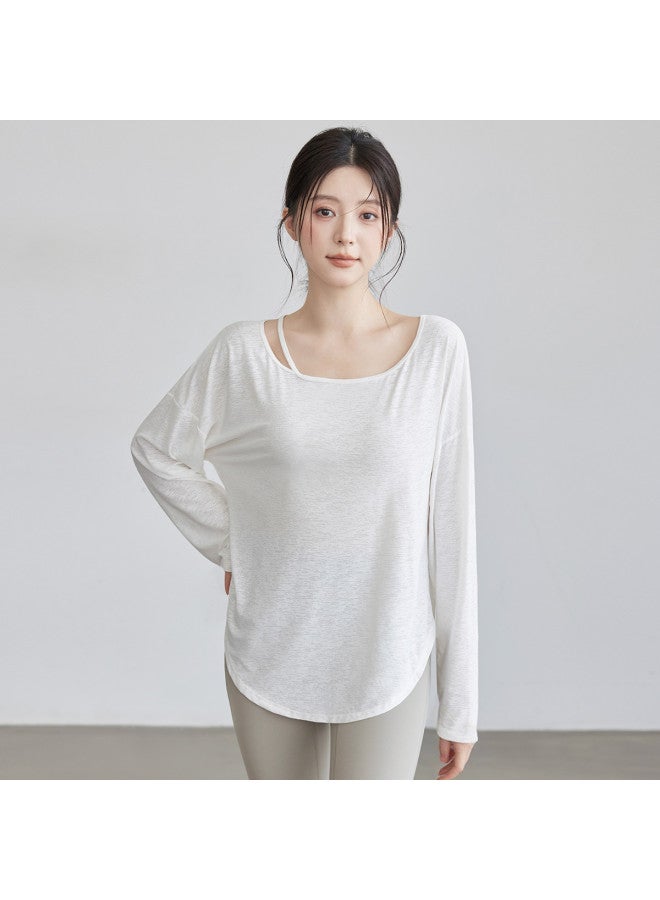 YouYou Women's Yoga Wear Long Sleeve Casual Loose Running Training Professional Plus Size Pilates Fitness T-shirt - Image 3