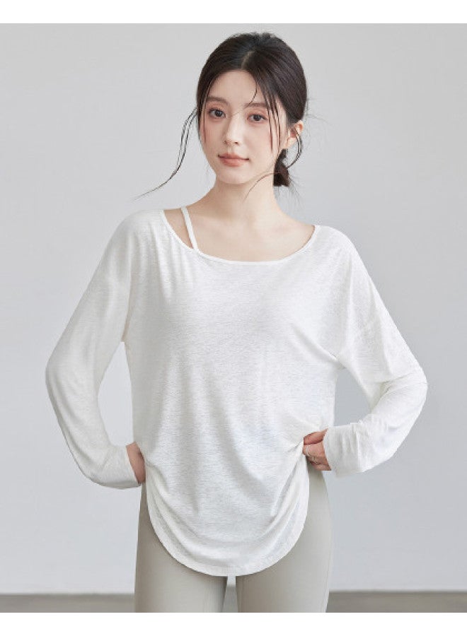 YouYou Women's Yoga Wear Long Sleeve Casual Loose Running Training Professional Plus Size Pilates Fitness T-shirt - Image 1