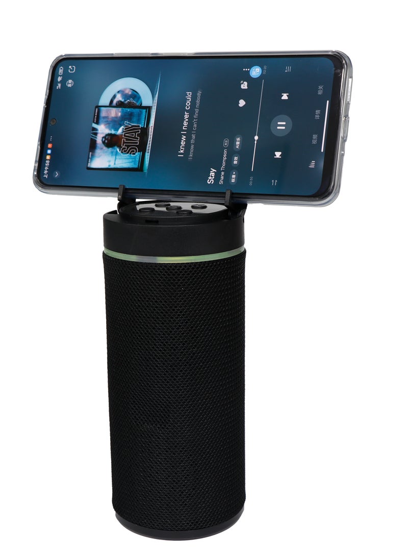 iends - Iends Wireless Speaker with Mobile stand, Easy carry-on, Weightless Speaker, Hand Holder, Supported Modes: TF, USB, FM Bluetooth , 70mm*165mm Speaker size - Image 1