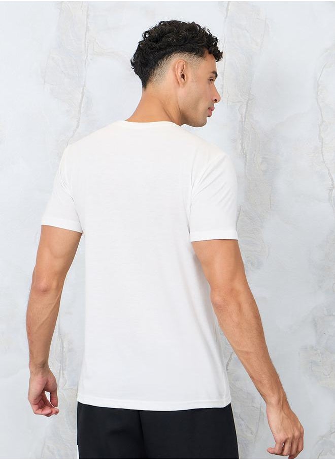 Styli - Solid Regular Fit Cotton Rich T-Shirt - Image 1