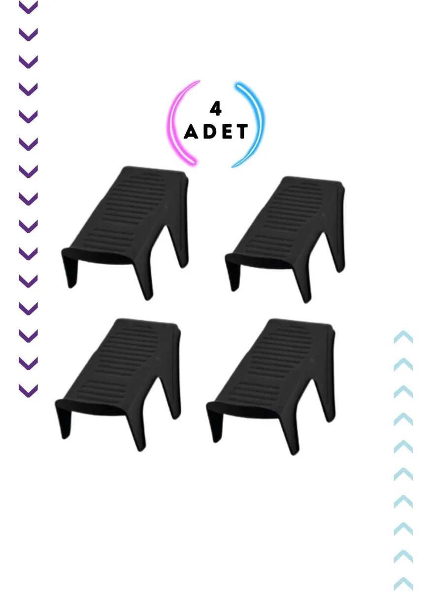 باركوفيكس Shoe Ramp, 4-Piece Single Shoe Organizer Product Black, Closet Organizer Organizer