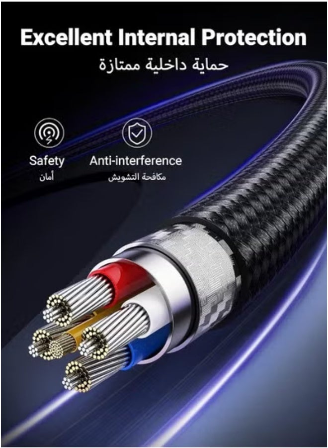 1m Braided Fast Charging Cable MFi Certified USB A to Lightning Compatible with iPhone 14 Pro/14 Pro Max/14/14 Plus/13/12/11/X/8/7  - Image 3