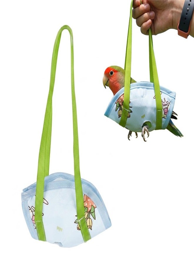 Qpets® Bird Carrier Harness for Parakeets, Lovebirds & Small Birds, Escape-Proof Bird Travel Harness with Hook and Loop Closure, Soft Breathable Bird Carrier Bag, Outdoor Vet Visit Bird Sling, XL - Image 1