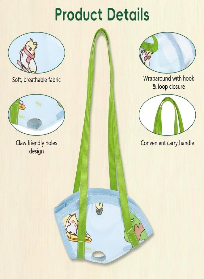 Qpets® Bird Carrier Harness for Parakeets, Lovebirds & Small Birds, Escape-Proof Bird Travel Harness with Hook and Loop Closure, Soft Breathable Bird Carrier Bag, Outdoor Vet Visit Bird Sling, XL - Image 5