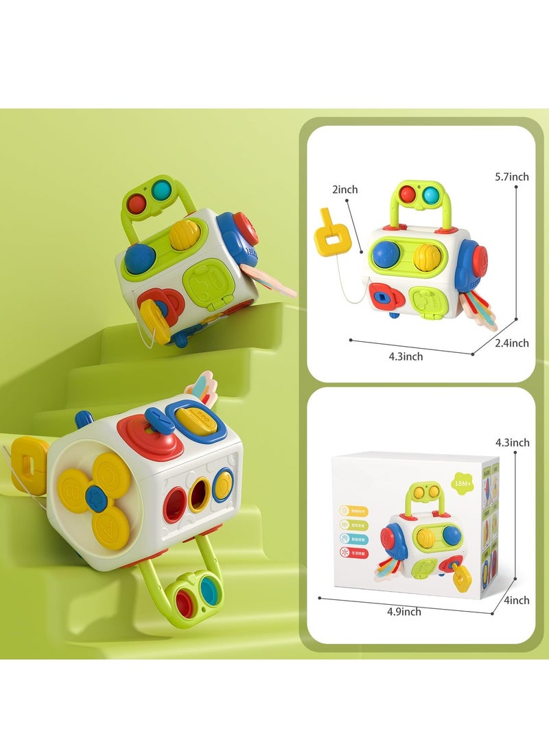 XiuWoo Montessori Toys for Toddlers Activity Panels Cube Toys Multiple Sensory Perception with Hand and Eye for Baby Encourage the Development of Hand-eye Coordination and Fine Motor Skills - Image 3