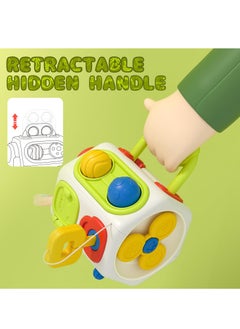 XiuWoo Montessori Toys for Toddlers 9 Activity Panels Cube Toys Multiple Sensory Perception with Hand and Eye for Baby Encourage the Development of Hand-eye Coordination and Fine Motor Skills  - Image 5