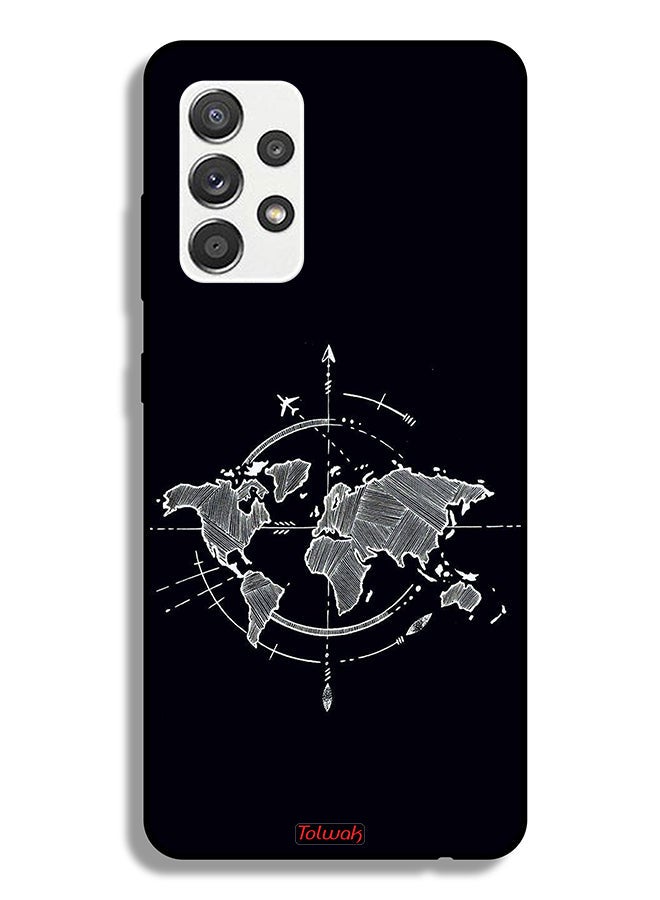 Tolwak Samsung Galaxy M32 5G Protective Case Cover Compass Art - Image 1