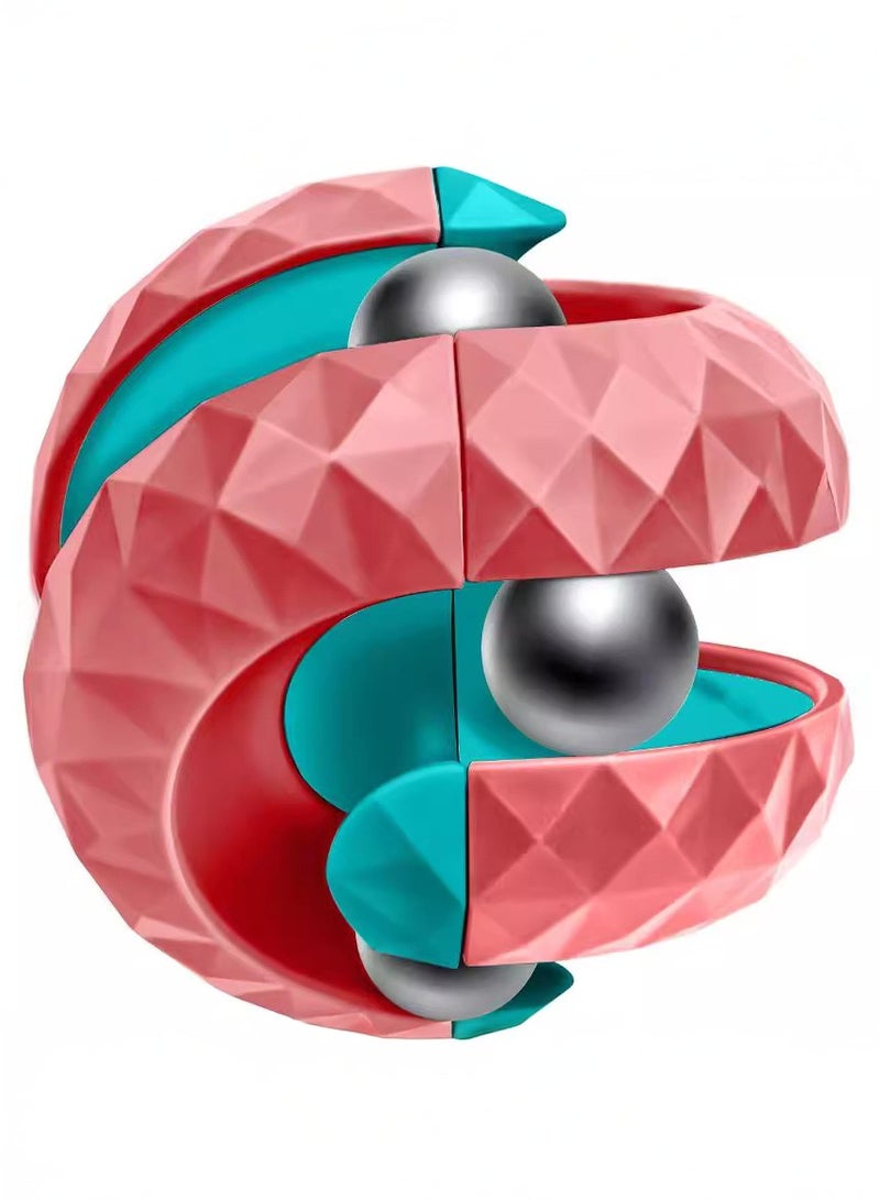 Explore the fun of diamond patterned ball track ball gyro Rubik's Cube,stress relieving fingertip toy,available in four colors  - Image 1