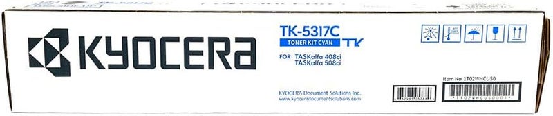 KYOCERA Genuine TK5317C Cyan Toner Cartridge for TASKalfa 408ci 508ci 1T02WHCUS0
