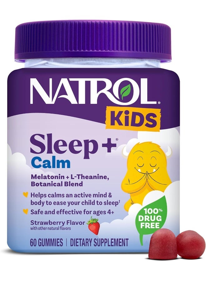 Natrol Kids Sleep+ Calm 60 Strawberry Gummies - Image 1