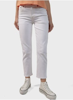 High Waist Straight Jeans