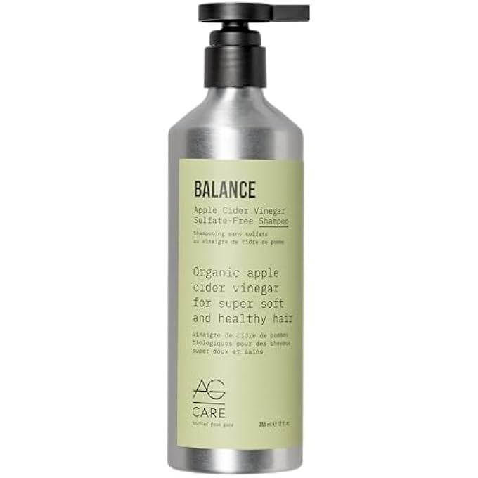 AG Care Balance Apple Cider Vinegar Sulfate-Free Shampoo, 12 Fl Oz