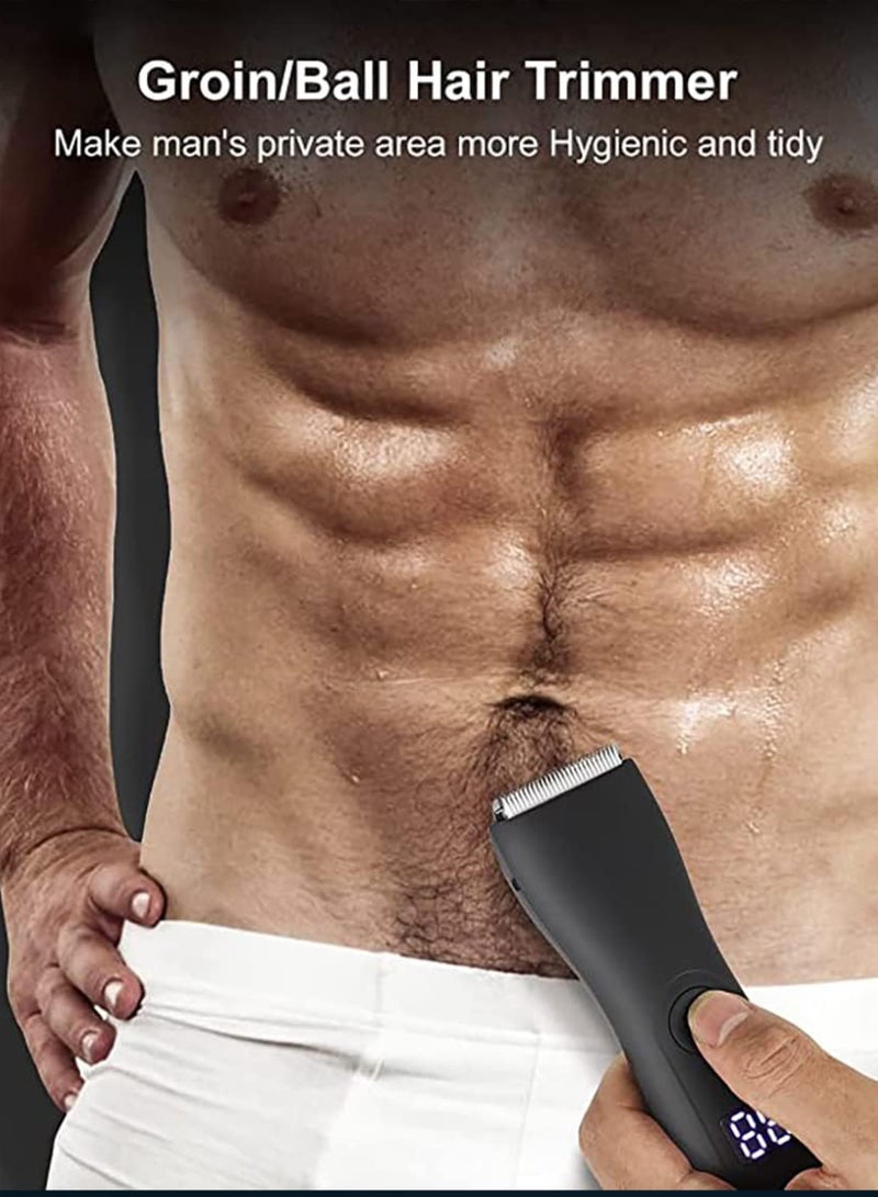Royal Mens Body Hair Trimmer for Men Upgraded Digital Electric Ball Groin Beard Chest Shaver Suitable for Grooming Sensitive Areas Safe Groomer Rechargeable Wireless Waterproof For Wet And Dry Shaving Razor Clipper  - Image 4