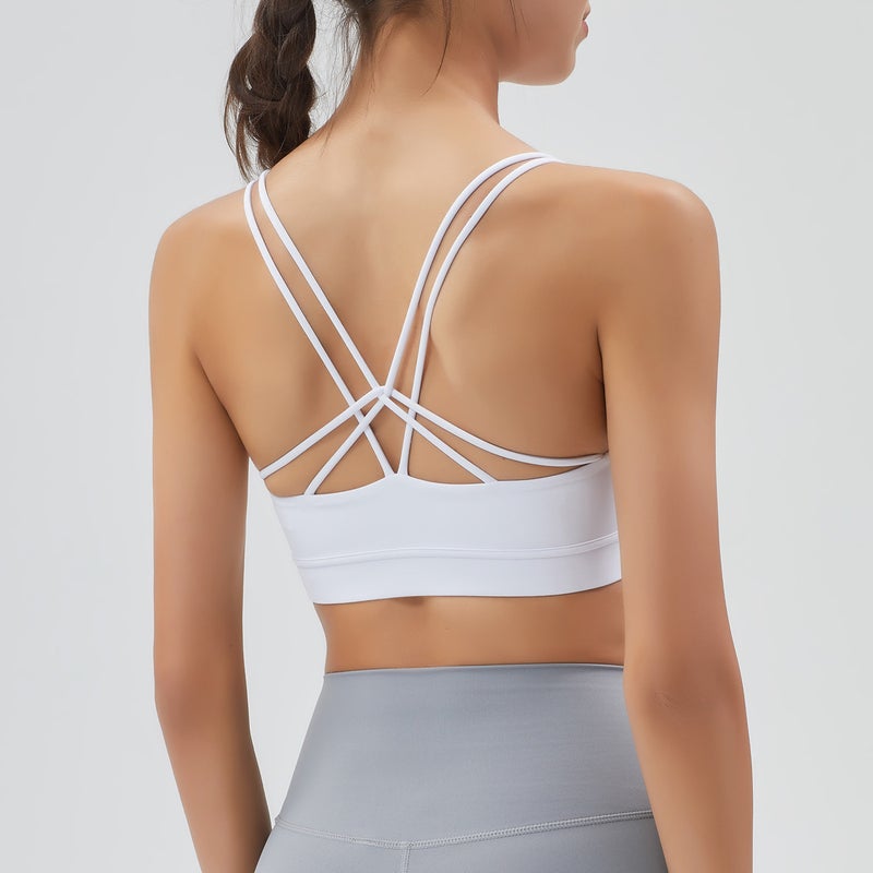 New Backless Sports Bra High-Support Fitness Vest Purple - Image 2