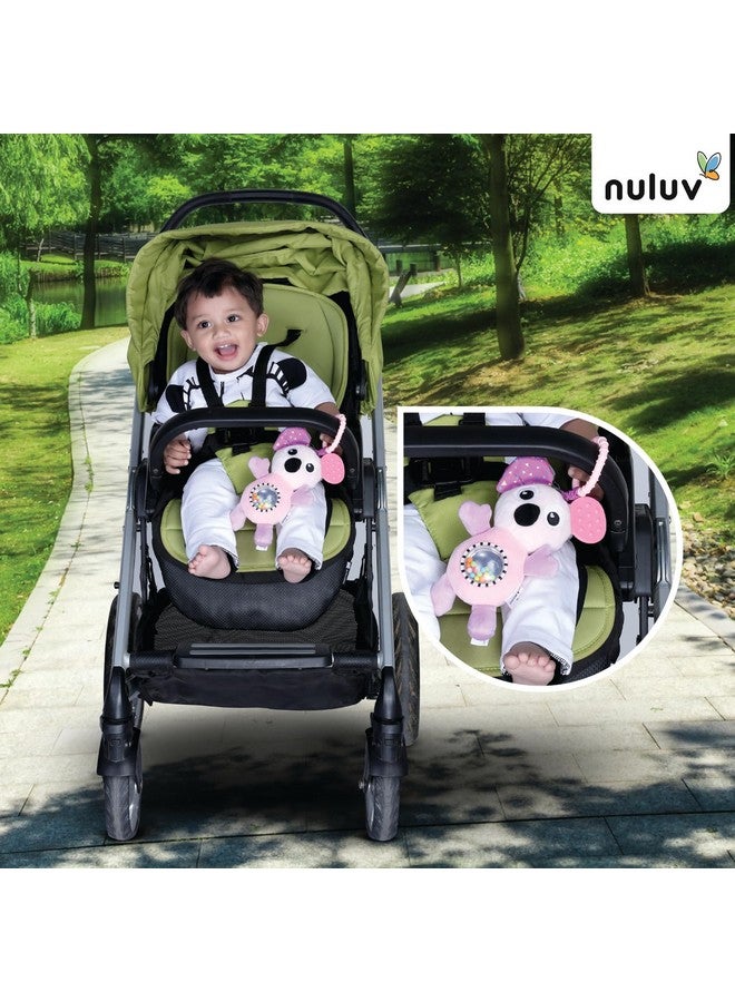 nuluv Infant Koala Jittery Teether Rattle Plush Toy, Hanging Rattle, Stroller Toy With Tactile Material For Baby 3 Months+,Multicolor - Image 5