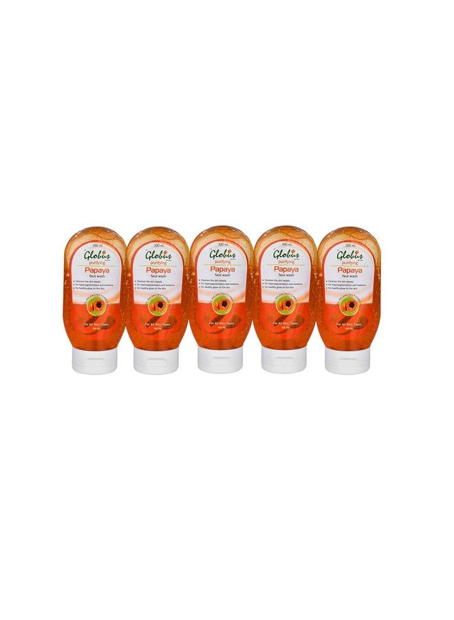 Globus Remedies Globus Papaya Purifying Face Wash 100 Ml (Pack Of 5) - Image 2