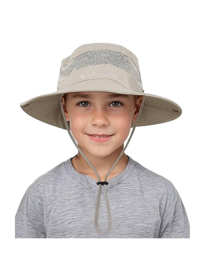 Generic Kids Sun Hat, Boys Sun Hat Girls Beach Hat UPF 50+ Outdoor Kids Bucket Hat Wide Brim Kids Fishing Safari Hat Wide Brim Beach Hats Sun Hat - Image 1
