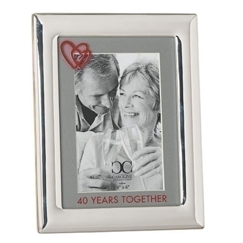 Roman Roman Giftware Inc.  Caroline Collection  Wedding & Anniversary  8.5"" H 40 Years Together Frame Religious  Inspirational  Durable (6x1x8) - Image 3